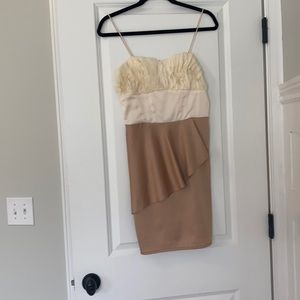 Gold and white dress cocktail dress